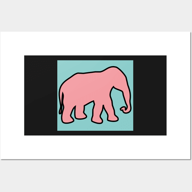 pink elephant Wall Art by DuckieN